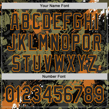 Загрузить изображение в средство просмотра галереи, Custom Black Olive-Bay Orange 3D Pattern Design Motorcycle Motocross Splash Authentic Baseball Jersey