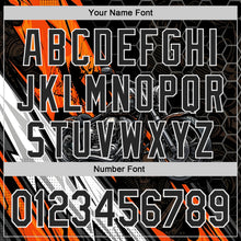 Laden Sie das Bild in den Galerie-Viewer, Custom Black Orange Gray-White 3D Pattern Design Motorcycle Motocross Skull Authentic Baseball Jersey