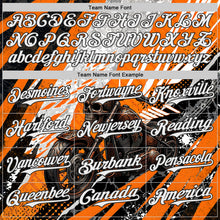 Load image into Gallery viewer, Custom Orange White Gray-Black 3D Pattern Design Motorcycle Motocross Skull Authentic Baseball Jersey