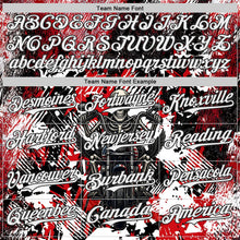Загрузить изображение в средство просмотра галереи, Custom Red White-Black 3D Pattern Design Motorcycle Motocross Skull Authentic Baseball Jersey