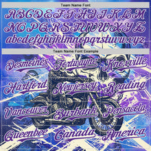 Laden Sie das Bild in den Galerie-Viewer, Custom Purple Cream-White 3D Pattern Design Motorcycle Motocross Skull Authentic Baseball Jersey