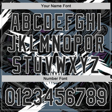 Load image into Gallery viewer, Custom Black Blue-White 3D Pattern Design Motorcycle Motocross Skull Authentic Baseball Jersey