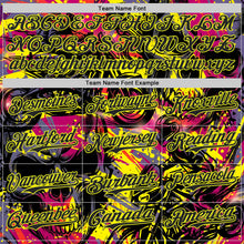 Загрузить изображение в средство просмотра галереи, Custom Black Red-Neon Yellow 3D Pattern Design Motorcycle Motocross Authentic Baseball Jersey