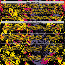 Загрузить изображение в средство просмотра галереи, Custom Purple Black Deep Pink-Yellow 3D Pattern Design Motorcycle Motocross Skull Authentic Baseball Jersey
