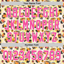 Загрузить изображение в средство просмотра галереи, Custom Cream Pink-White Leopard Print Authentic Baseball Jersey