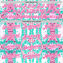 Load image into Gallery viewer, Custom White Pink-Green Snake Skin Authentic Baseball Jersey