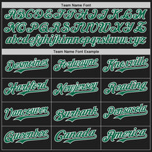Charger l'image dans la galerie, Custom Black Kelly Green-White Classic Color Block Side Panel Stripe Authentic Baseball Jersey