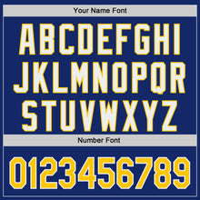 Загрузить изображение в средство просмотра галереи, Custom Royal Yellow-White Classic Color Block Side Panel Stripe Authentic Baseball Jersey