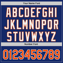 Charger l'image dans la galerie, Custom Royal Orange-White Classic Color Block Side Panel Stripe Authentic Baseball Jersey
