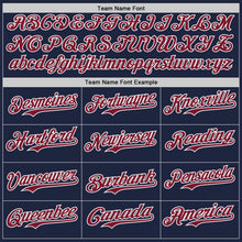 Загрузить изображение в средство просмотра галереи, Custom Navy Crimson-White Classic Color Block Side Panel Stripe Authentic Baseball Jersey