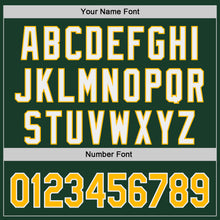 Laden Sie das Bild in den Galerie-Viewer, Custom Green Gold-White Classic Color Block Side Panel Stripe Authentic Baseball Jersey