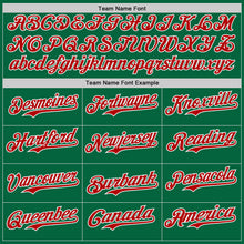 Laden Sie das Bild in den Galerie-Viewer, Custom Kelly Green Red-White Classic Color Block Side Panel Stripe Authentic Baseball Jersey