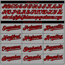 Загрузить изображение в средство просмотра галереи, Custom Gray Red-Black 3D Pattern Design Dart Board Target Authentic Baseball Jersey