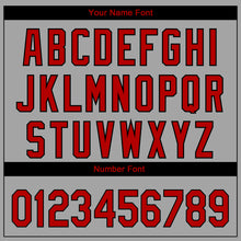 Загрузить изображение в средство просмотра галереи, Custom Gray Red-Black 3D Pattern Design Dart Board Target Authentic Baseball Jersey