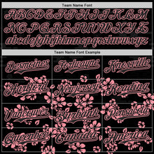 Charger l'image dans la galerie, Custom Black-Medium Pink Cherry Blossoms Sakura Authentic Baseball Jersey
