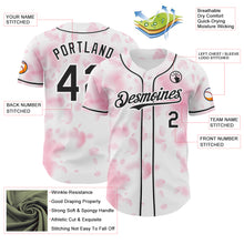 Laden Sie das Bild in den Galerie-Viewer, Custom White-Black Cherry Blossoms Sakura Authentic Baseball Jersey