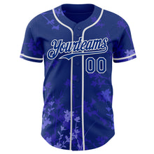 Charger l'image dans la galerie, Custom Royal-White Cherry Blossoms Sakura Authentic Baseball Jersey