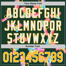 Charger l'image dans la galerie, Custom Green Gold-White Colorful Firepower 3D Pattern Design Authentic Baseball Jersey