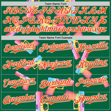 Charger l'image dans la galerie, Custom Kelly Green Orange-White Colorful Firepower 3D Pattern Design Authentic Baseball Jersey