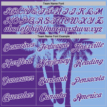 Charger l'image dans la galerie, Custom Light Blue Purple-White Hawaii Tropical Coastal Palm Trees Performance T-Shirt