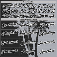 Charger l'image dans la galerie, Custom Gray Black-White Hawaii Tropical Coastal Palm Trees Performance T-Shirt