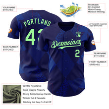 Charger l'image dans la galerie, Custom Navy-Pea Green Brazil Style Authentic Baseball Jersey