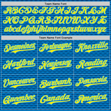 Laden Sie das Bild in den Galerie-Viewer, Custom Blue Light Yellow-Sky Blue Brazil Style Authentic Baseball Jersey