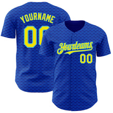 Laden Sie das Bild in den Galerie-Viewer, Custom Blue Light Yellow-Sky Blue Brazil Style Authentic Baseball Jersey