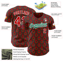 Load image into Gallery viewer, Custom Red White-Kelly Green Mexico Style Authentic Baseball Jersey