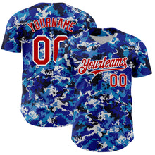 Laden Sie das Bild in den Galerie-Viewer, Custom Blue Red-White Japan Style Authentic Baseball Jersey