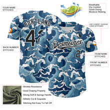 Laden Sie das Bild in den Galerie-Viewer, Custom Blue Black-White Japan Style Authentic Baseball Jersey