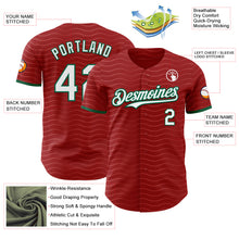Laden Sie das Bild in den Galerie-Viewer, Custom Red White-Kelly Green Portugal Style Authentic Baseball Jersey