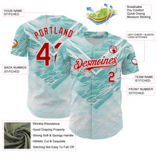 Load image into Gallery viewer, Custom Ice Blue Red-White Portugal Style Authentic Baseball Jersey