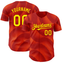 Загрузить изображение в средство просмотра галереи, Custom Red-Light Yellow Spain Style Authentic Baseball Jersey