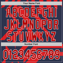 Load image into Gallery viewer, Custom Navy Red-White USA Style Authentic Baseball Jersey