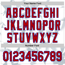 Charger l'image dans la galerie, Custom White Red Silver-Navy USA Style Authentic Baseball Jersey