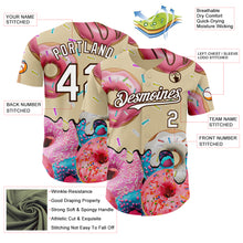 Laden Sie das Bild in den Galerie-Viewer, Custom City Cream White-Brown Ice Cream Donut Foodie Dessert Authentic Baseball Jersey