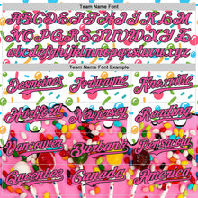 Charger l'image dans la galerie, Custom White Pink-Black Ice Cream Candy Lollipops Sweet Sugar Authentic Baseball Jersey