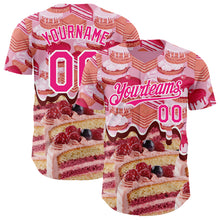 Charger l'image dans la galerie, Custom Pink-White Ice Cream Cake Foodie Dessert Authentic Baseball Jersey