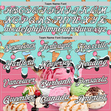 Загрузить изображение в средство просмотра галереи, Custom Ice Blue White-Black Ice Cream Foodie Dessert Authentic Baseball Jersey