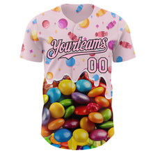 Charger l'image dans la galerie, Custom Light Pink-Black Candy Ice Cream Sweet Sugar Authentic Baseball Jersey