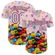 Charger l'image dans la galerie, Custom Light Pink-Black Candy Ice Cream Sweet Sugar Authentic Baseball Jersey