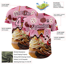 Charger l'image dans la galerie, Custom Light Pink-Black Ice Cream Cake Foodie Dessert Authentic Baseball Jersey