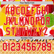 Load image into Gallery viewer, Custom Gold Fire Red-White Candy Ice Cream Waffle Sweet Sugar Authentic Baseball Jersey
