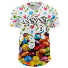 Charger l'image dans la galerie, Custom White-Black Candy Ice Cream Sweet Sugar Authentic Baseball Jersey