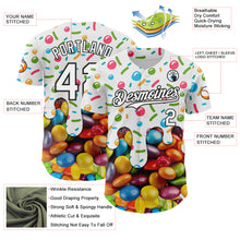 Charger l'image dans la galerie, Custom White-Black Candy Ice Cream Sweet Sugar Authentic Baseball Jersey