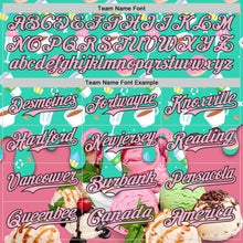 Charger l'image dans la galerie, Custom Aqua Light Pink-Black Ice Cream Cake Donut Foodie Dessert Authentic Baseball Jersey