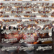 Laden Sie das Bild in den Galerie-Viewer, Custom Cream-Black Ice Cream Donut Foodie Dessert Authentic Baseball Jersey