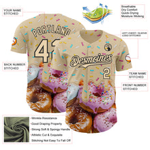 Laden Sie das Bild in den Galerie-Viewer, Custom City Cream-Black Ice Cream Donut Foodie Dessert Authentic Baseball Jersey