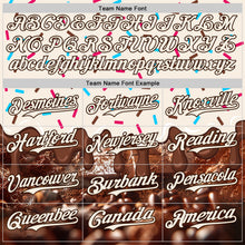 Laden Sie das Bild in den Galerie-Viewer, Custom Cream-Brown Ice Cream Chocolate Foodie Dessert Authentic Baseball Jersey